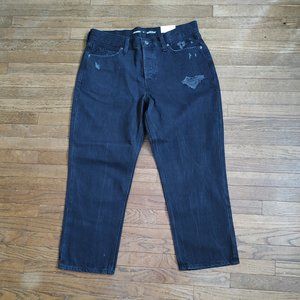 Old Navy Women's Black Distressed/Cropped Jean: Size 10